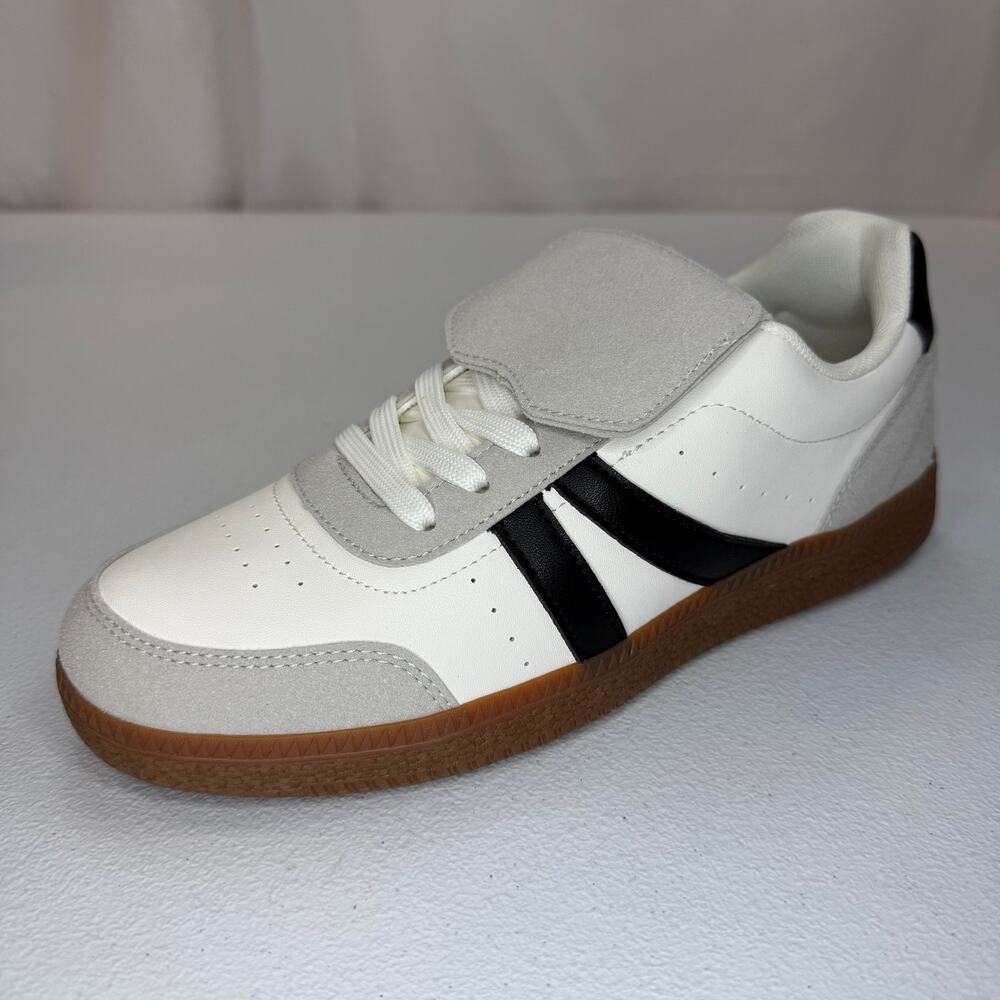 Rihero Women’s Fashion Sneakers – White & Gray – Size 8
